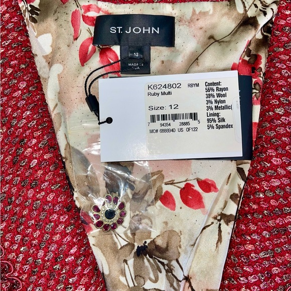 Red Bouclé Jacket - Picture 7 of 16